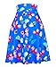 Modeway Women's Floral High Waist Flared Casual Knee Length Pleated Skater Skirt