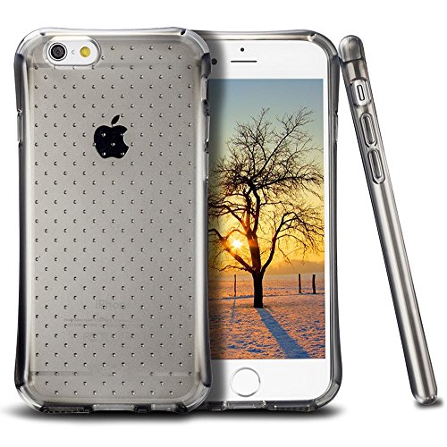 MeKo® Bumper case for iphone 6 Plus 5.5"- [Perfect-Fit Series] Slim Bumper Case for iPhone 6 (5.5") Non Slip Surface with Soft Flexible TPU material for Scratch Resistant- ECO-Friendly Material (Transparent Black, iphone 6 5.5")