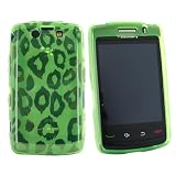 For Blackberry Storm 2 Crystal Gel Case Leopard Green
