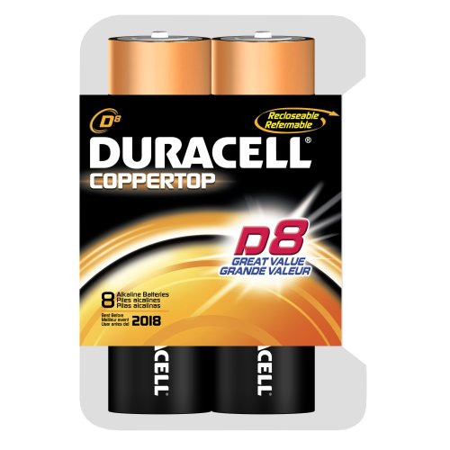 Duracell Coppertop Batteries D, 8-Count