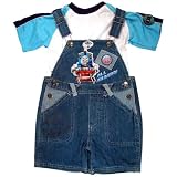 Thomas and Friends - Clothing - Infant Boys Blue and White 2 Piece Overalls Set