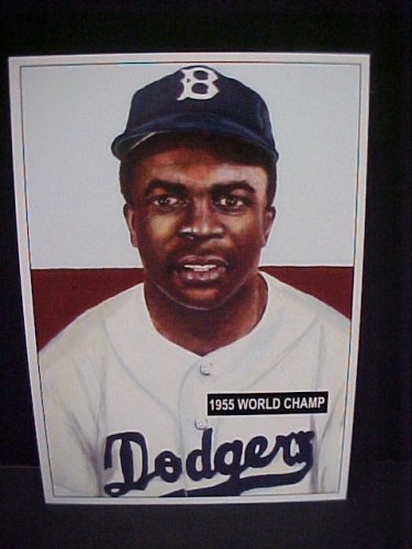 Jackie Robinson Brooklyn Dodgers 1951 Bowman Style Baseball Card Gem Mint