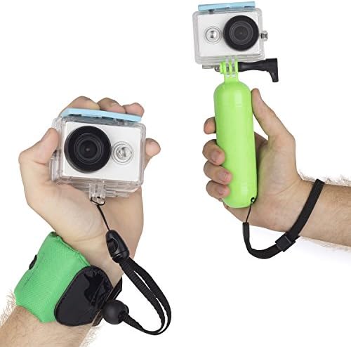 Gorilla Gear Action Camera Float Kit - Includes Action Camera Float Pole, Floating Wrist Strap and Float Block - For Gopro and Other Compatible Action Cameras - 1 Year Warranty