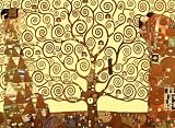 Gustav Klimt Tree of Life Gold Contrast Art Print Poster Mini Poster Mini Poster Print, 24x18