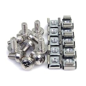 Startech.com M6 Mounting Screws and Cage Nuts for Server Rack Cabinet