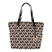 Michael Kors Jet Set Monogram Signature Logo Tote in Black