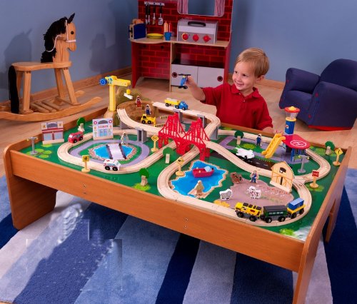 Buy Kidkraft Ride Around Town 100pc Train Set & Table Buy Kidkraft Ride Around Town 100pc Train Set & Table