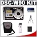 Sony CyberShot DSC-W90 8.1 Megapixel Digital Camera with 3x Optical Zoom + High Speed USB 2.0 Memory Stick (MS) Card Reader + Digital Camera Case