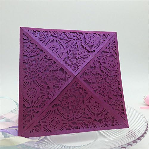 CYNDIE Hot Sale New Wedding Invitation Cards with Envelopes Seals Custom Personalized Printing Dark Blue 60pcs