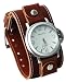 Nemesis #BLBB054W Men's Premium Wide Leather Strap Retro Diver Watch