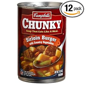 Campbell Chunky Soup, Sirloin Burger with Country Vegetables, 10.75-Ounce Units (Pack of 12)