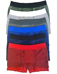 Apparel: ToBeInStyle Boys Pack of 6 Seamless Boxer Briefs Thin Stripes - Large