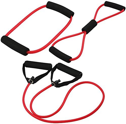3 Pc Exercise Sports Resistance Band Set Cushioned Handles Comfortable Grip