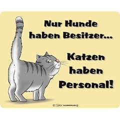 Nur Hunde haben Besitzer Katze Mousepad aus EPDM-Kautschuk elastisch abriebsicher PVC-frei 24x19,5cm