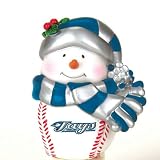 Toronto Blue Jays 2.75" Musical Light Up Snowman Christmas Ornament - MLB Baseball