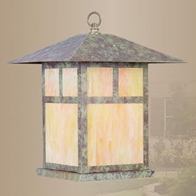 Montclair - 1 Light Mission Outdoor Pier Top Lighting Fixture - Green Brass Verde Patina -... by Livex Lighting