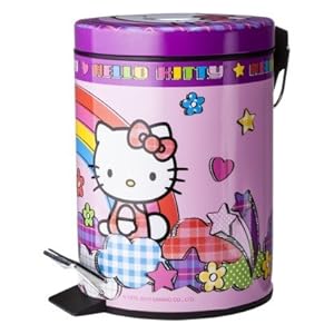 Amazon.com - Hello Kitty Wastebasket - Garbage Can - Childrens Bathroom ...