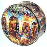 European Cafes Au bon chabrot Imported Danish Butter Cookies in Large Reusable Tin NET WT 4 lbs (1.816 Kg)
