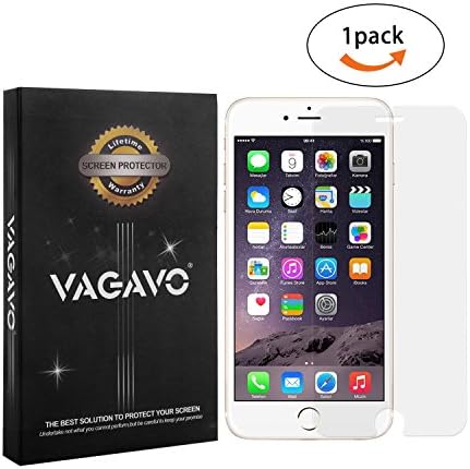 Iphone7 Plus Screen Protector,VAGAVO 9H Hardness Tempered Glass 2.5D Curved EdgeBubble-free Install HD Ultra Clear Film 0.3mm (1 Pack)