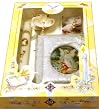 Baptism Gift Sets - Missal - Sculptured Candle - Rosary - Hanky - Shell - Gift Box 16in.x10in. - English, Girl
