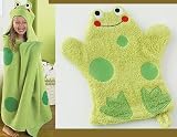 Hooded Baby/Toddler Bath Towel & Mitten-Frog