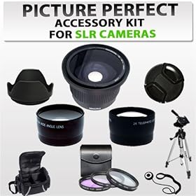 Pro Lens & Filter Kit for CANON POWERSHOT S5 IS, S3 IS & S2 IS Digital Cameras: Including Wide Angle Macro Lens, 2x Telephoto Lens, 3 Piece Filter Kit, Carrying Case, Tripod and more...