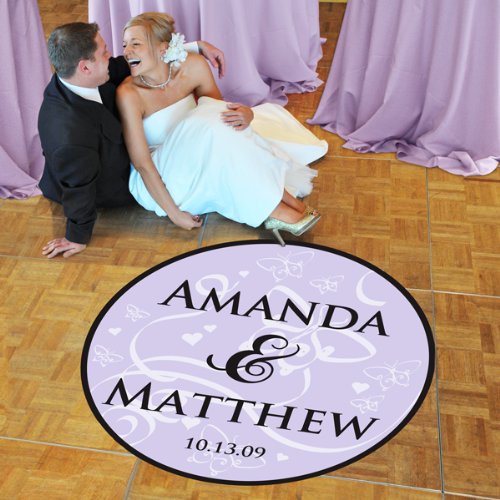 Standard (39") Butterfly Wedding Dance Floor Decal Picture