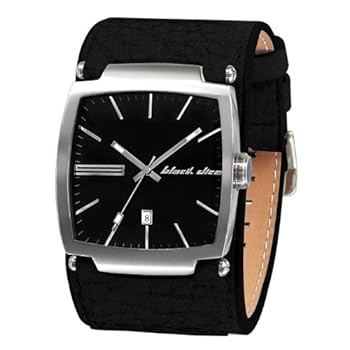 Black Dice - BD-002-01 - Montre Homme - Quartz - Analogique - Bracelet Cuir Noir