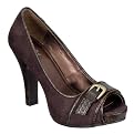 Women's Mossimo® Vesta Peep-Toe Pumps - Brown
