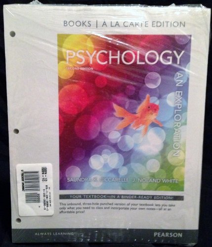 Psychology: An Exploration, Books a la Carte Plus NEW MyPsychLab...