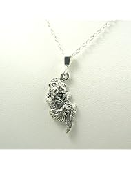 Sea Otter Sterling Silver Necklace Charm Jewelry Ocean Nautical Pendant