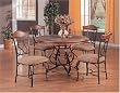 Dark Distress 5 Piece Dining Set By Coastr Furniture