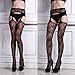Tenworld Womens Sexy Lingerie net Lace Garter Belt Thigh Stocking Pantyhose