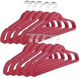 50 Glamour Girl Velvet Slimline Cascade/Cascading Hangers- Pink Velvet Set of 50 Universal Hangers