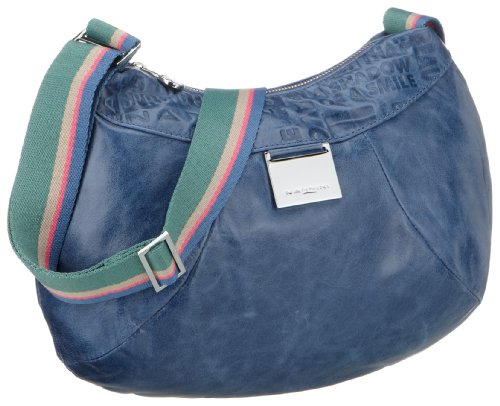 Nannini H0S Embossing Color 94841, Damen Umh&auml;ngetasche, blau, (iris), 38x25x4