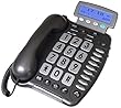 Geemarc Clearsound CL280 T�l�phone grosses touches Volume de r�ception +20 dB Ecran LCD Anthracite