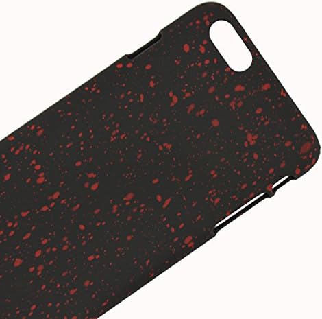 Minimalist style 3D Stereoscopic Star Painted Case Cover for 5.5" iPhone 6 Plus, Red Drops Black Background Ultra-Thin PC Smooth Comfortable Feeling Smartphone Case Cover Skin for iPhone 6 Plus