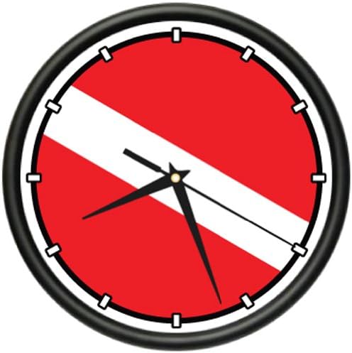 SignMission Scuba Flag ~Wall Clock Diver Dive fins mask tusa, Beagle