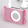 Clip-On Crystal Case w/ Headset Wrap for Apple 2nd Generation Shuffle, Pink