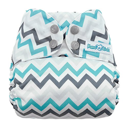 Mama Koala One Size Pocket Cloth Diaper, Grey Chevron