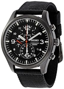 Seiko Chronograph Black Ion Mens Watch SNDA65