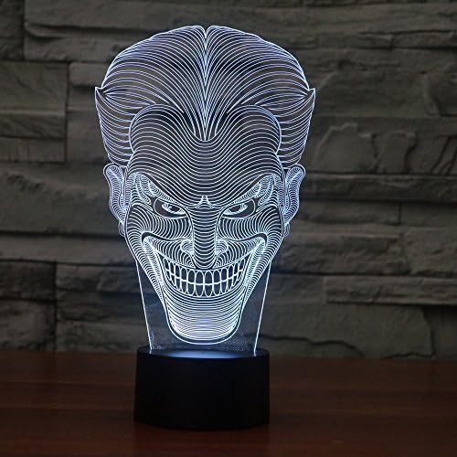 Saiam The MOVIE Star Super Hero the Mask Joker Shape 3D Night Light Children Kids Bedroom Decoration with Touch Button