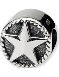 Reflection Beads Silver Star Badge Travel Bead