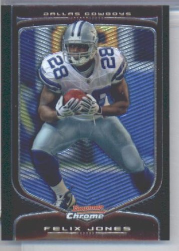 2009 Bowman Chrome Football Card #64 Felix Jones Dallas Cowboys Mint Condition - Shipped In Protective Screwdown Display Case!