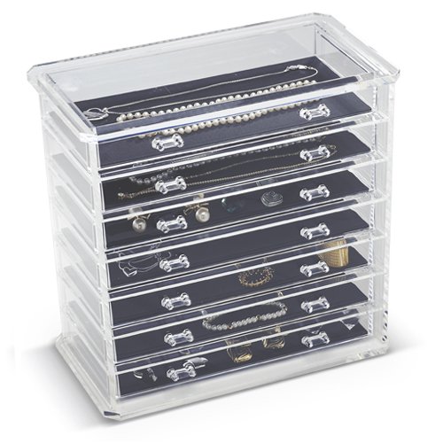 Acrylic Deluxe 7-Drawer Jewelry Chest (Clear) (11 7/8