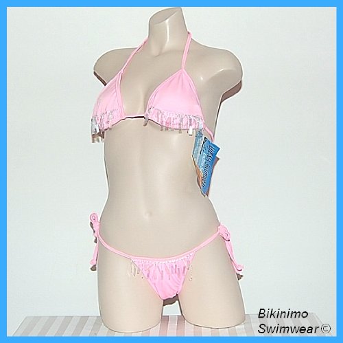UjENA Pink Tasseled Bikini (Size X-Small)