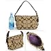 51xS5rxcO0L. AA75  Authentic Coach 24CM Signature Khaki East West Duffle Bag 15068