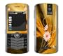 Flame Flowers Decorative Skin Decal Cover Sticker for BlackBerry RIM Pearl 8100 8110 w/ VERTICAL CAMERA