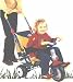 Spielwaren : Berchet 414006 - Top Dreirad Baby Too Metallrahmen, mitwachsend mit Schiebestange, Freilauf, Gurt, Rucksacktasche, Kippmulde, zerlegbar blau/grau/rot