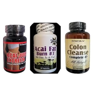 3 Combo High Potency ACAI Juice Extreem Natural Nutrition, Energy and also used for Weight Loss Detox Diet , ACAI Fat Burn #3 and Colon Cleanse Complete #7 51xSD06PKOL. SL500 AA300 3 Combo High Potency ACAI Juice Extreem Natural Nutrition, Energy and also used for Weight Loss Detox Diet , ACAI Fat Burn #3 and Colon Cleanse Complete #7